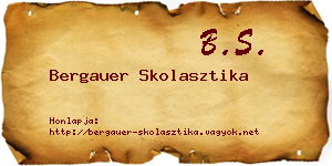 Bergauer Skolasztika névjegykártya