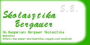 skolasztika bergauer business card